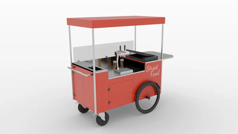 Anteprima del carrello birreria a spinta con lo spillatore