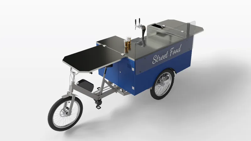 Anteprima della StreetFood Bike birreria con lo spillatore