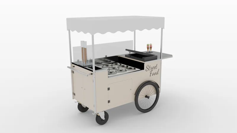 Preview of the ice cream push cart